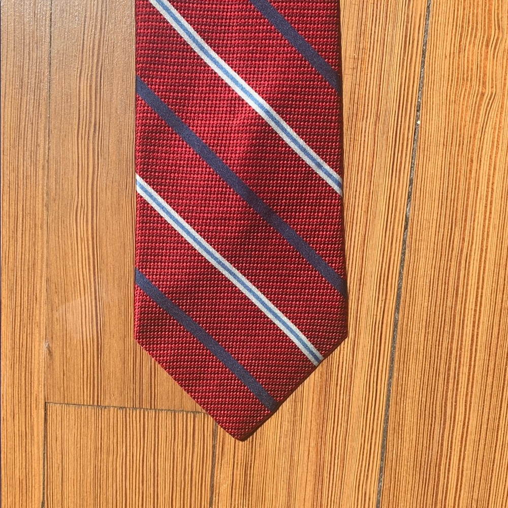 Grant Thomas Red Striped Tie